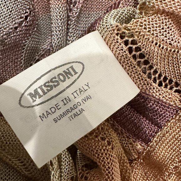Missoni - capped sleeve tank with gold zipper - size US 6 - Picture 9 of 9